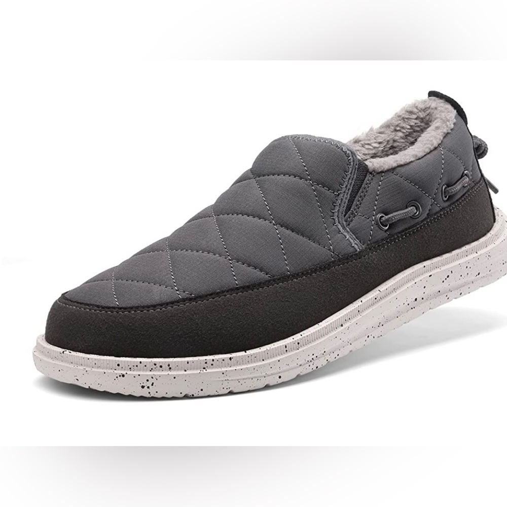 Bruno Marc Men's Casual Slip-on Loafers Boat Shoes Men Faux Fur-Lined Warm